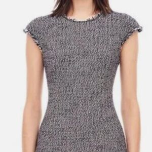 Rebecca Taylor Confetti Tweed Dress Navy Blue Pink Size 6